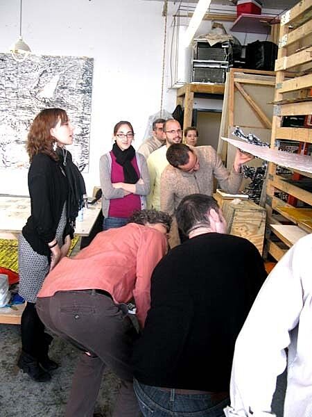 A group visit to an art studio