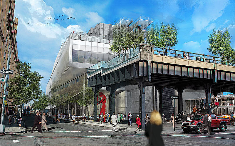 A rendering of the new Whitney and High Line