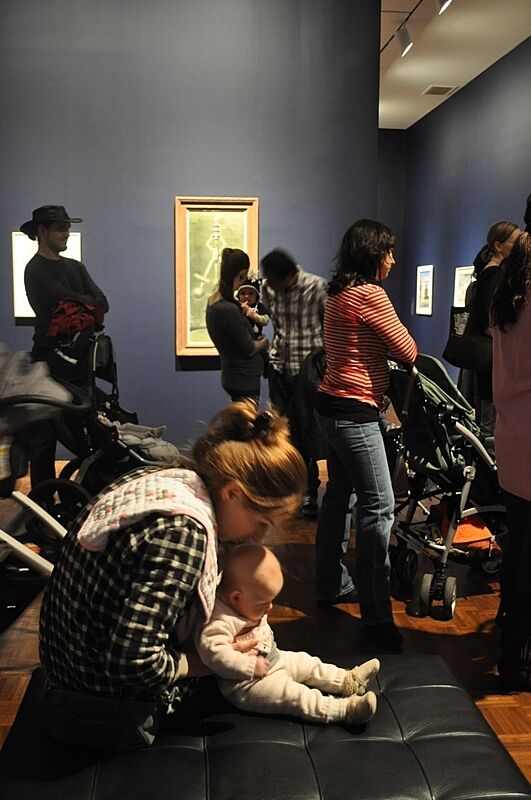 The stroller group in the exhibition