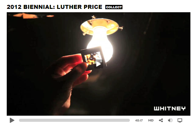 Video still of a work by Luther Price