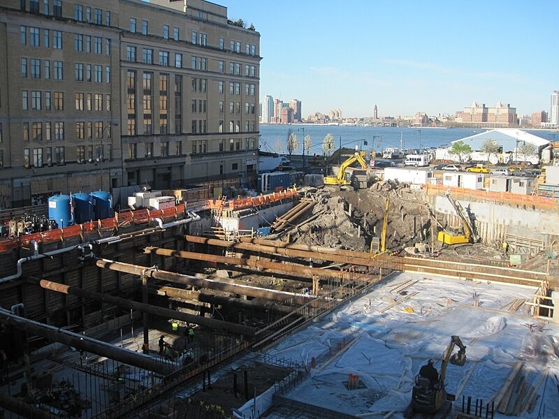 The construction site of the new Whitney Museum.