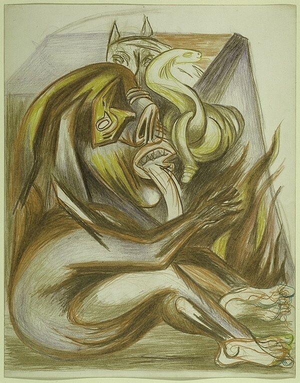 Jackson Pollock | Untitled (Psychoanalytic Drawing, Number 4) (1939-1940) |  Artsy