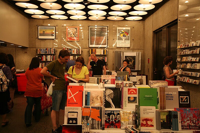 bookstore with people browsing