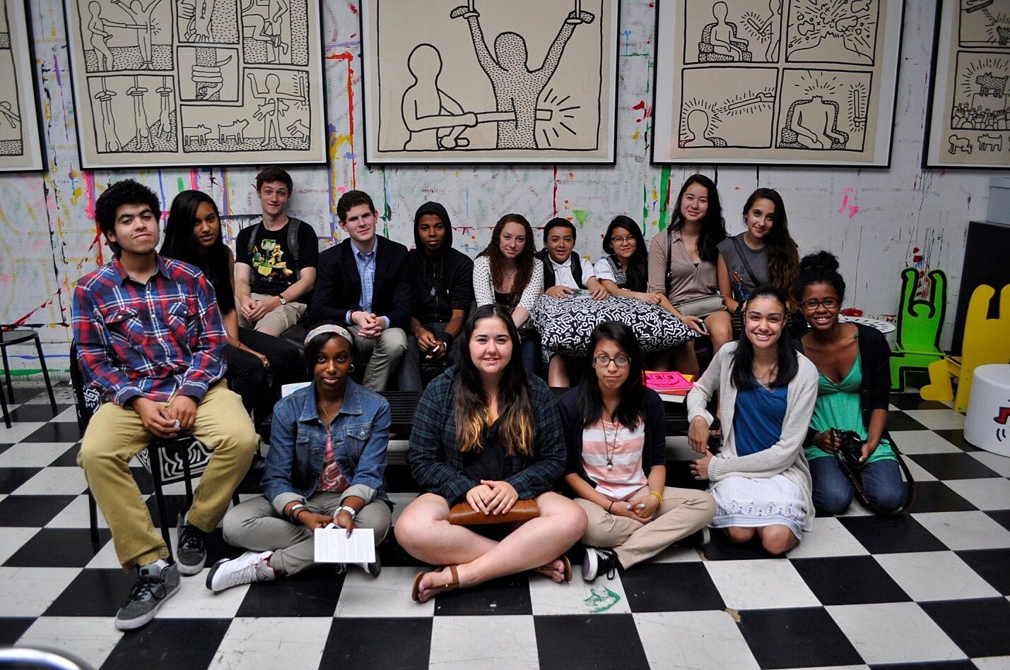 Group shot at the Keith Haring Foundation