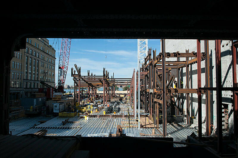 From the high line looking at floors of construction.