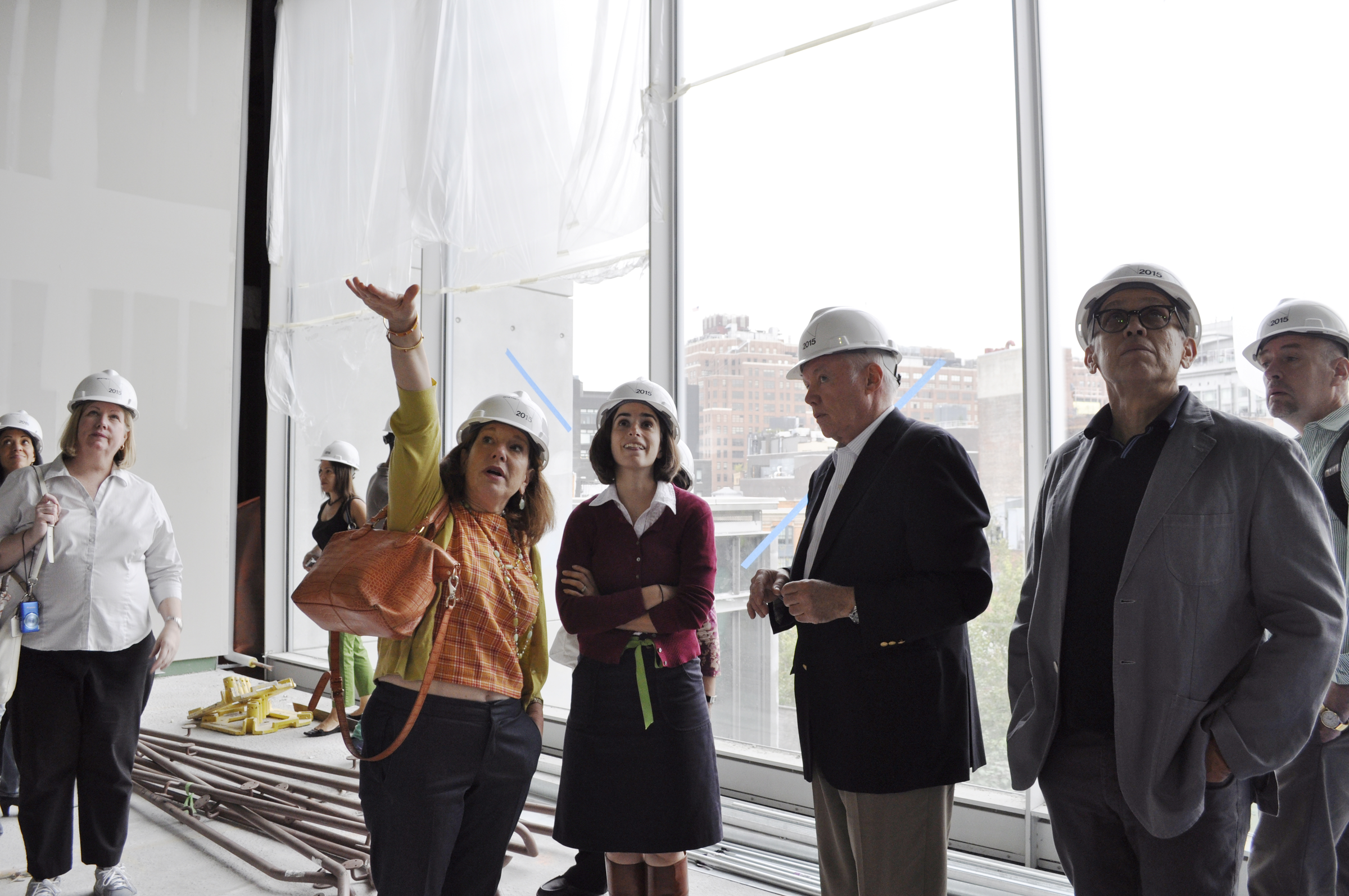 A tour group on the sixth floor of the new Whitney