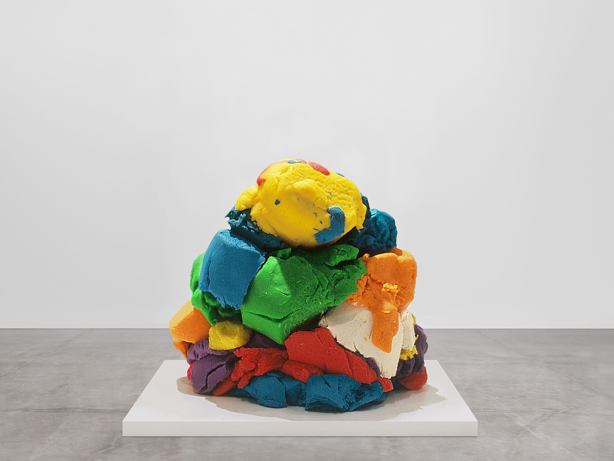 A sculpture shaped like mounds of play-doh.