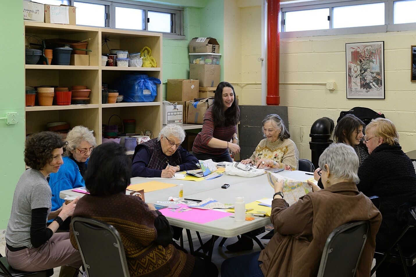 A map workshop at a senior center in New York