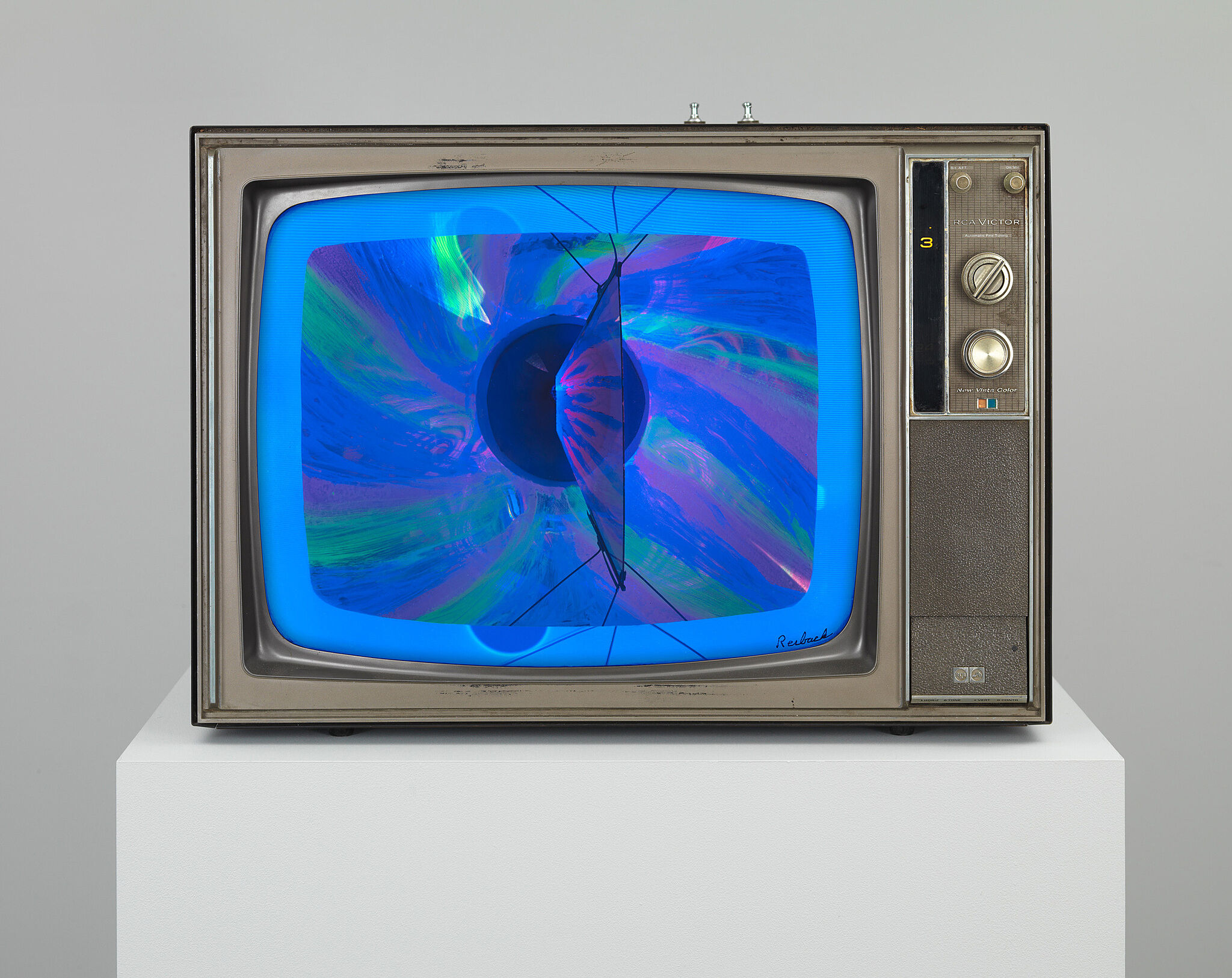 A television screen.