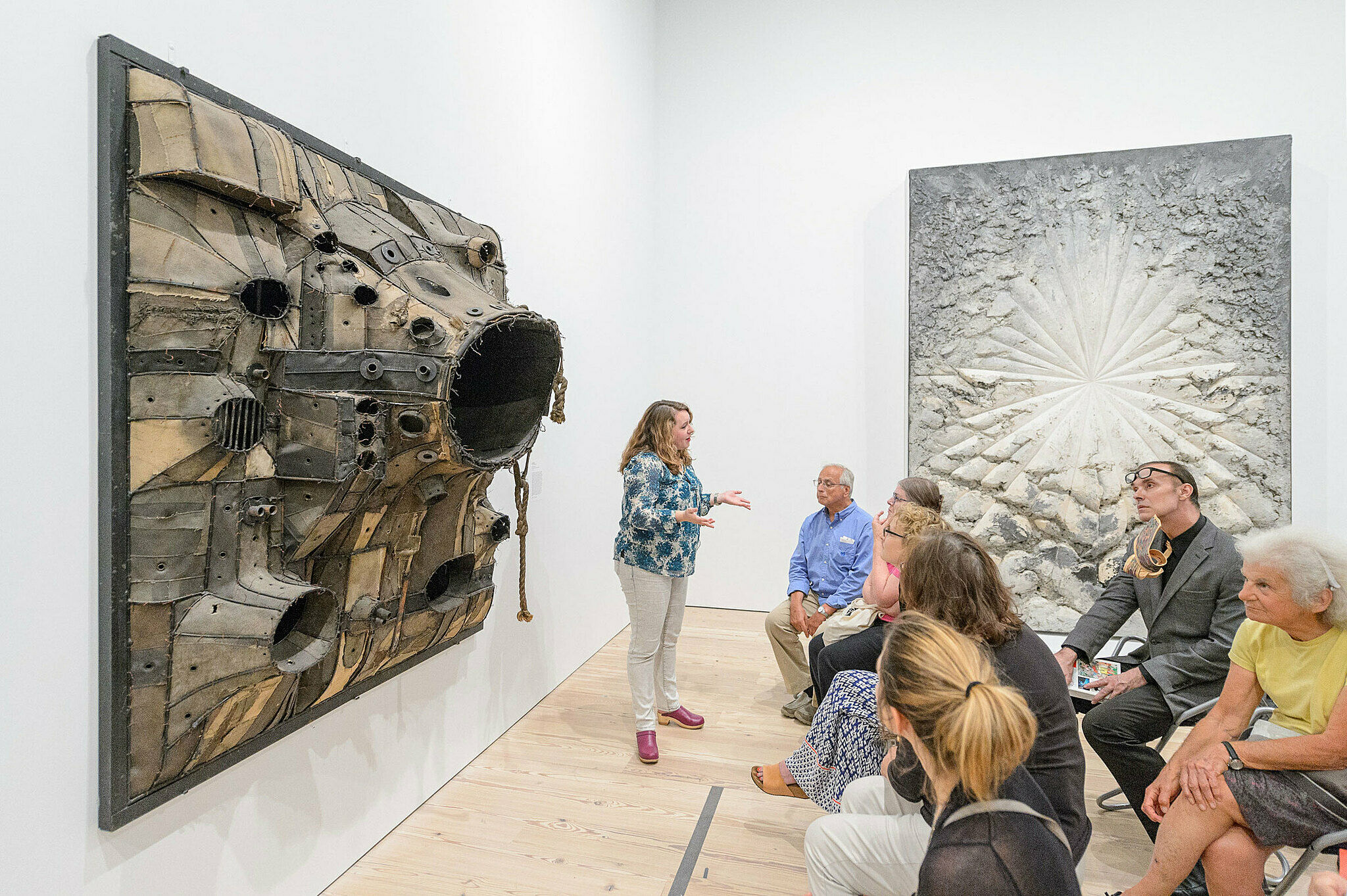 An installation view of artworks in a gallery.
