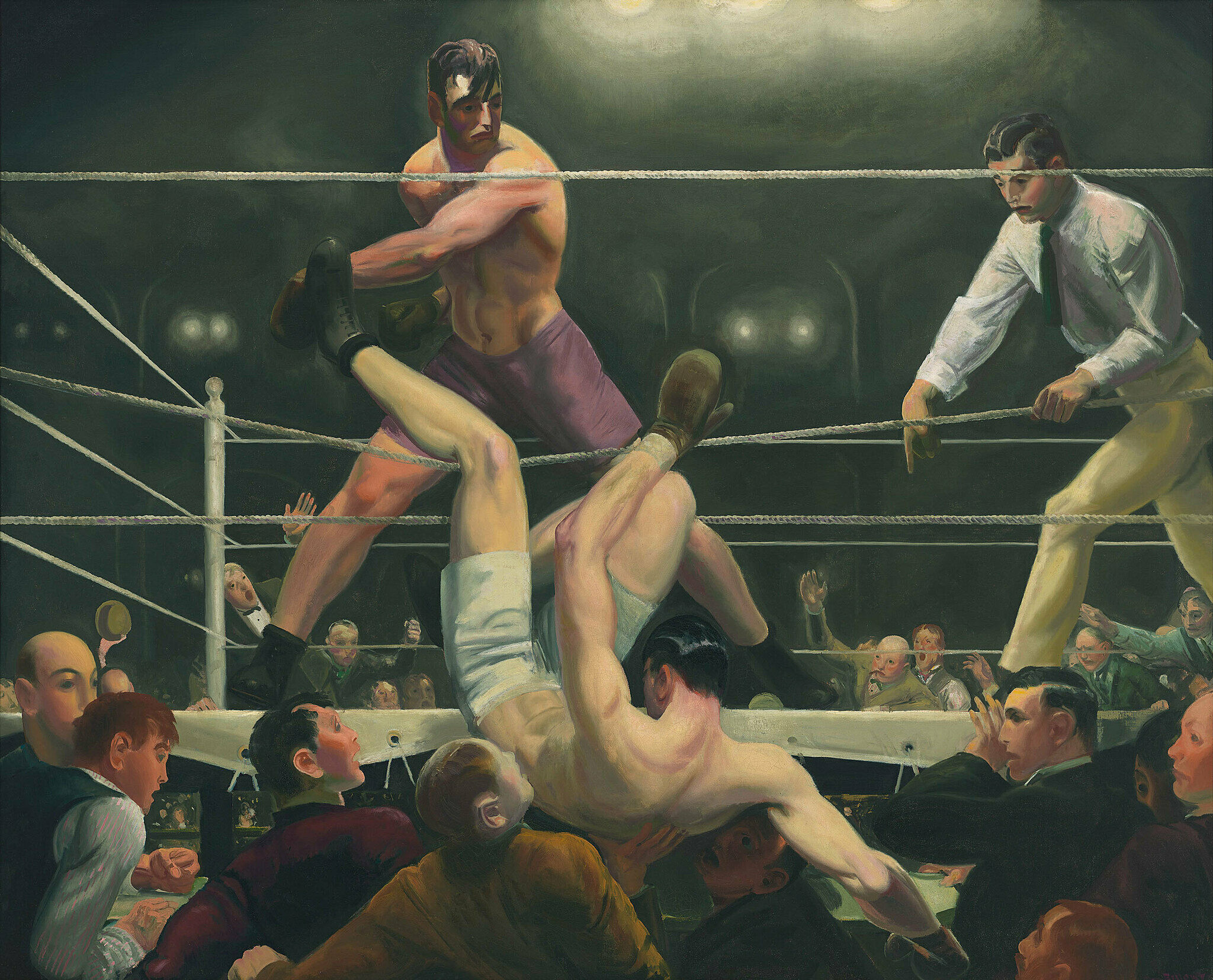 Painting of boxers by George Bellows.