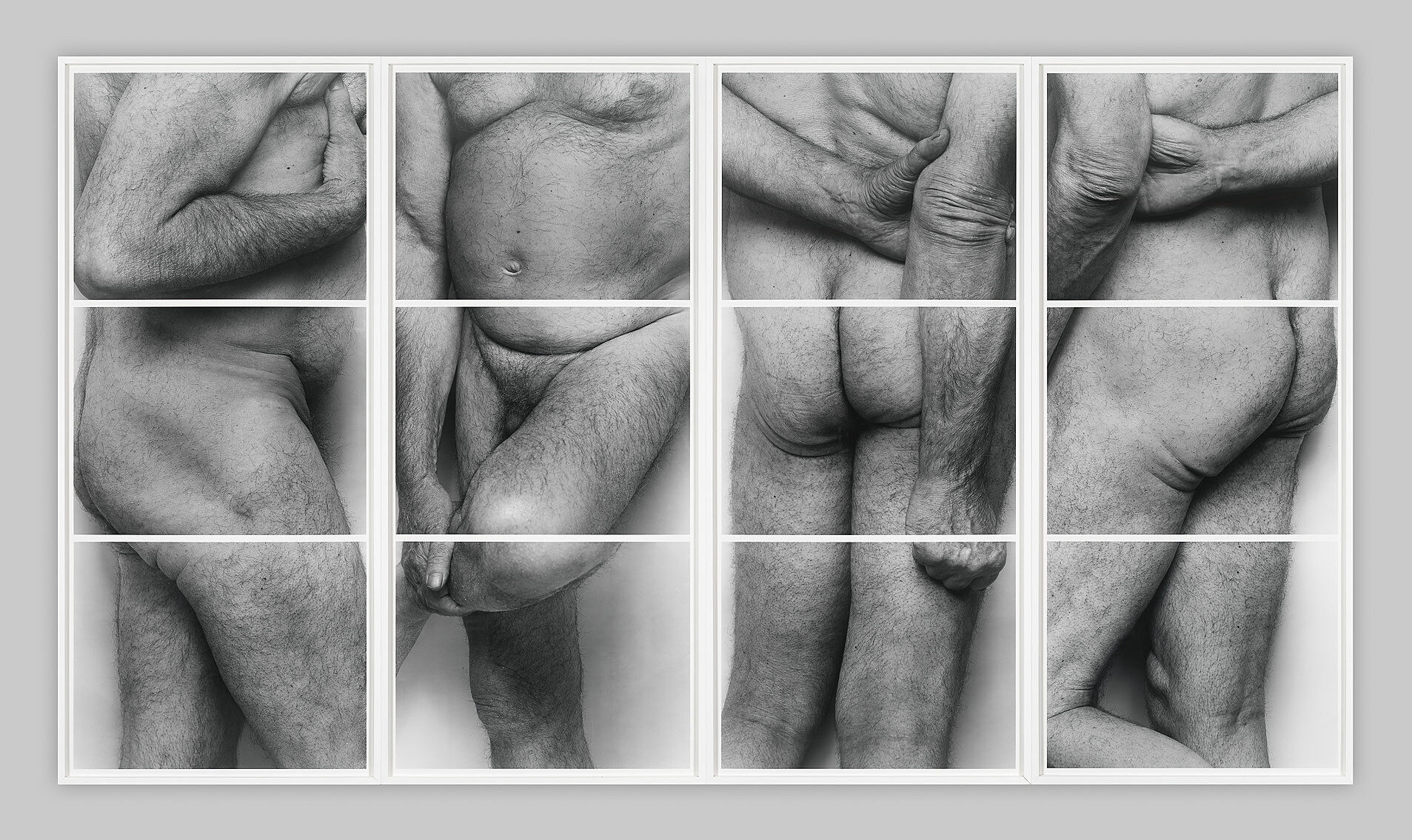 A photograph of 4 nude poses.