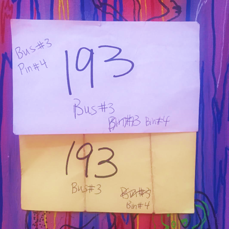 Post-its with 193.