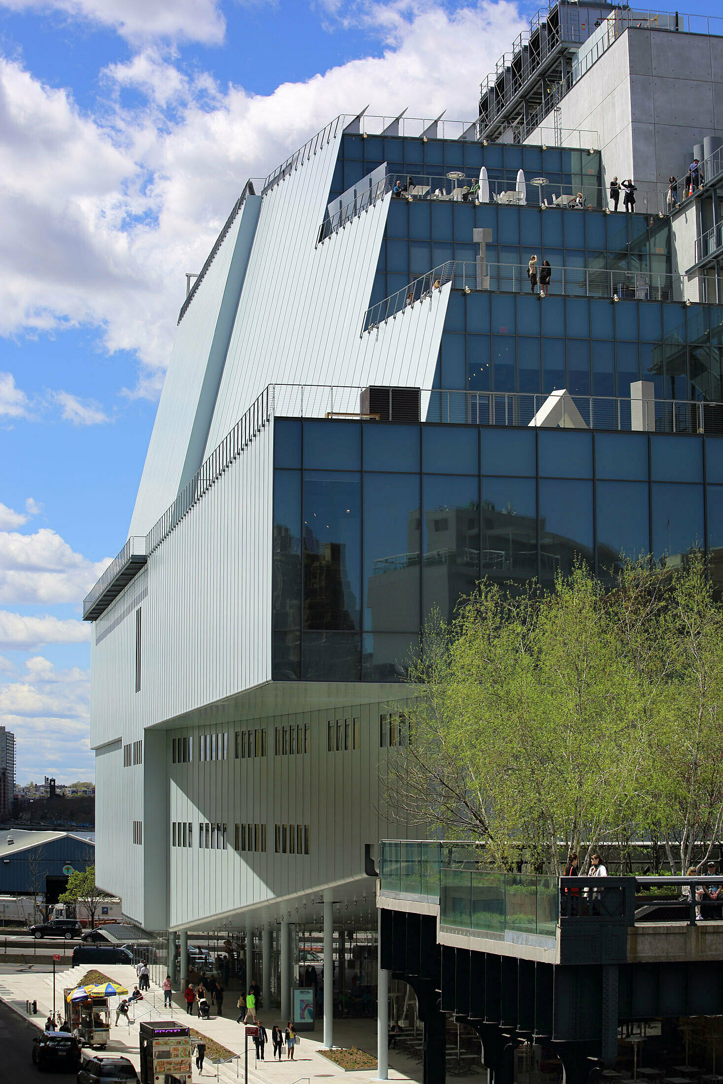 The Whitney Museum of American Art. A view of the building facing the Hudson River
