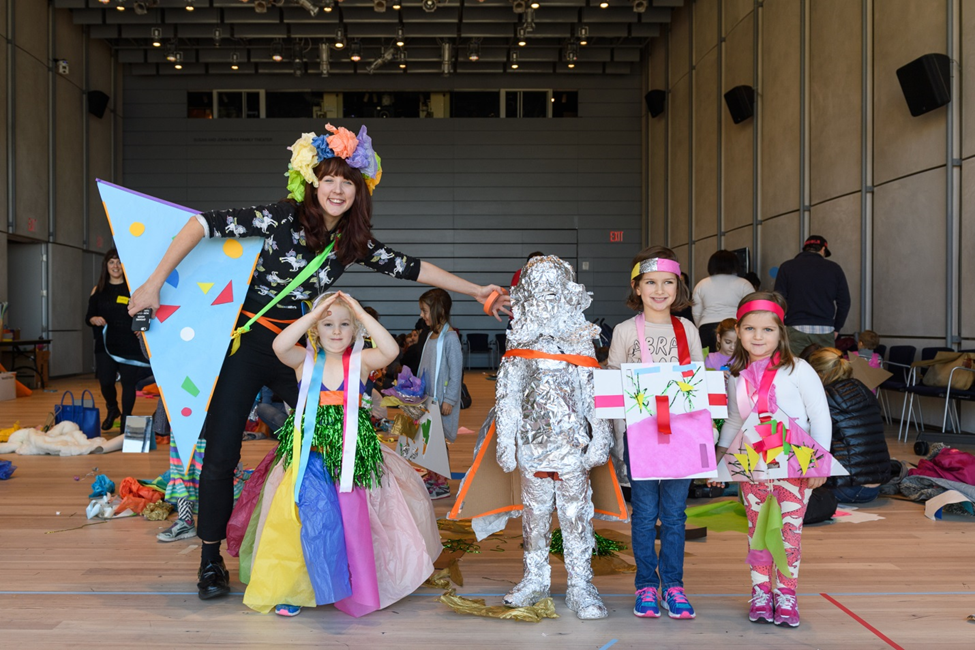 Children pose together in their costumes