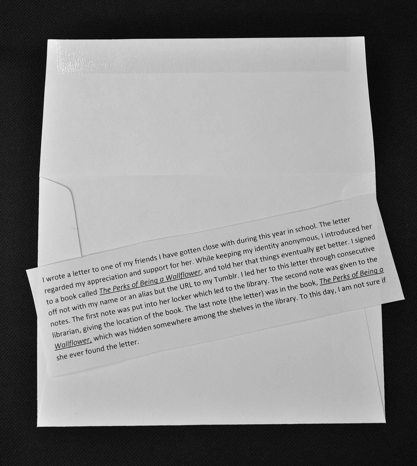 Text on paper. 