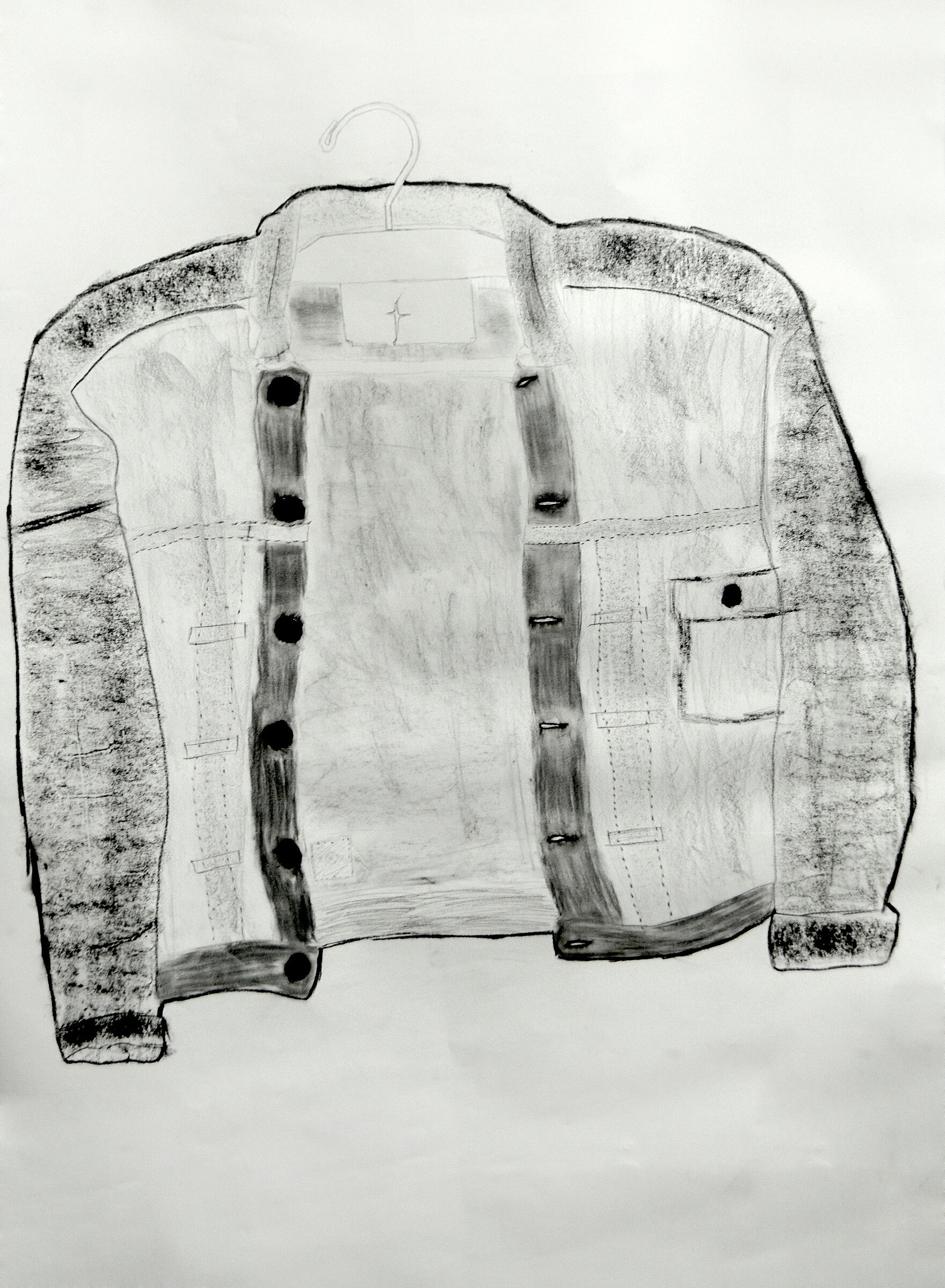 A drawing of a jacket.