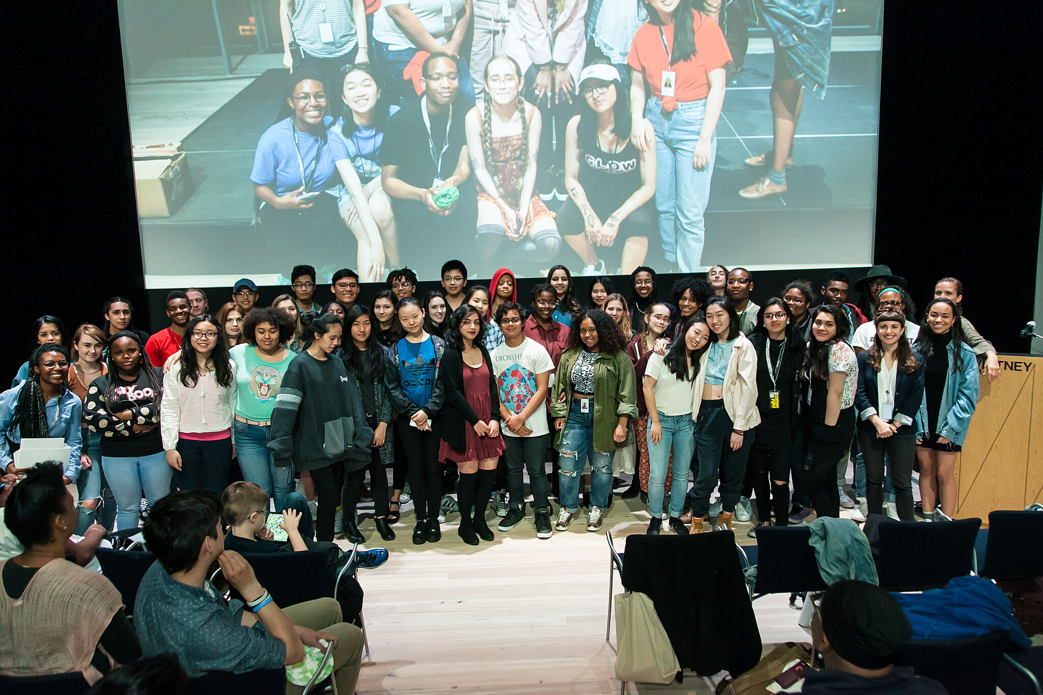 YI students at the final screening of their films.