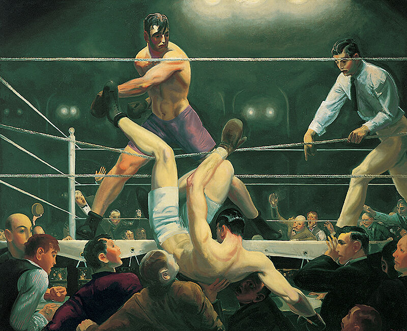 Painting of boxers by George Bellows.