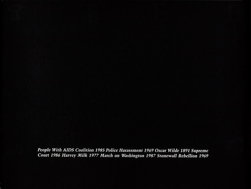 Black background with a message in white at the bottom.