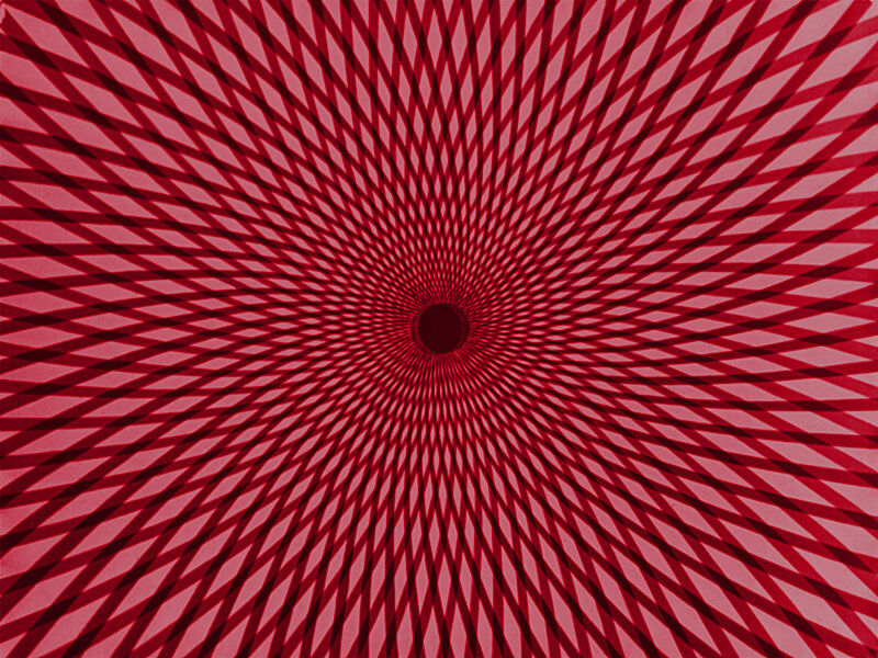 Red and black swirl pattern.