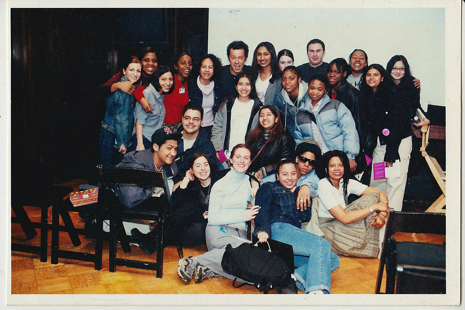 Group photo of Youth Insight Participants at the Whitney Museum in 2000-2001.