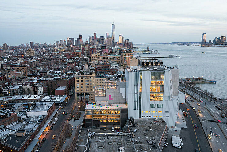 Aerial shot of the Whitney