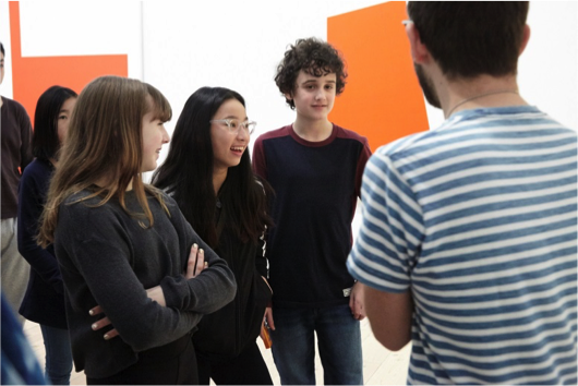 LAB students in the galleries