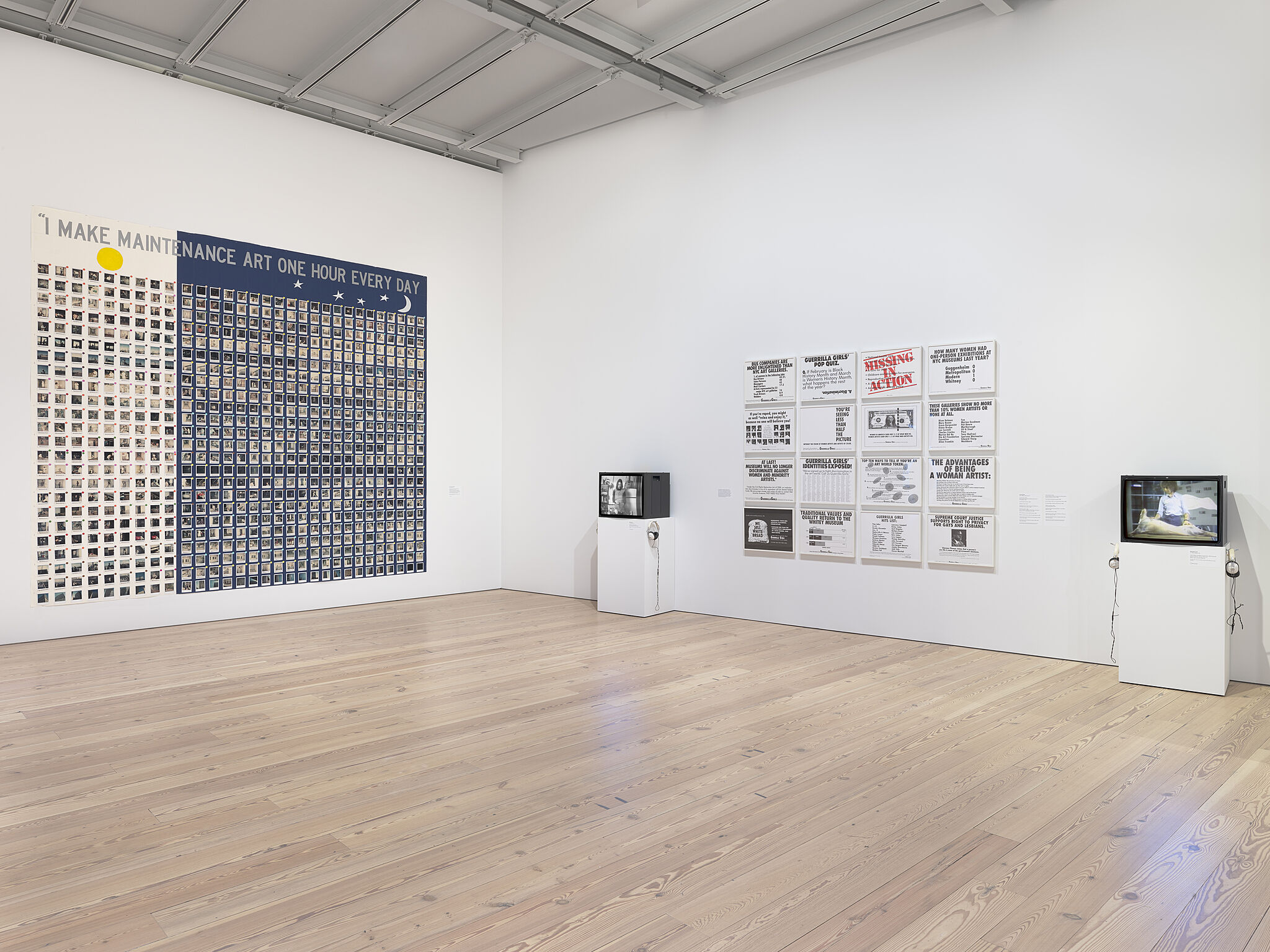Installation view of An Incomplete History of Protest