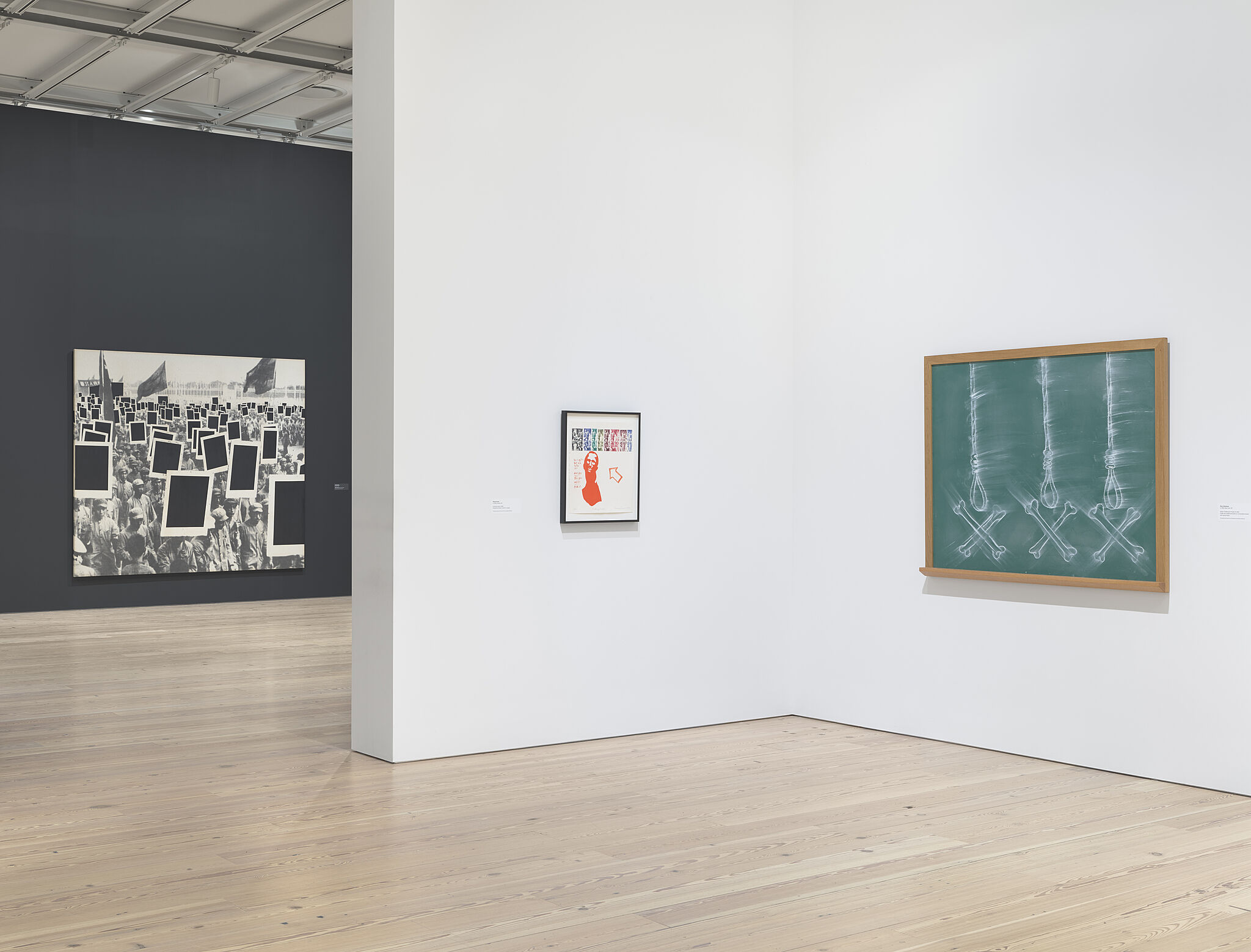 Installation view of An Incomplete History of Protest