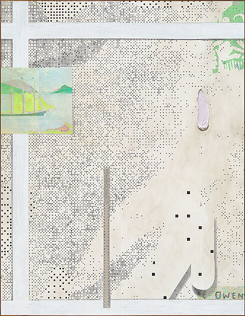 abstract artwork of aluminum and wallpaper