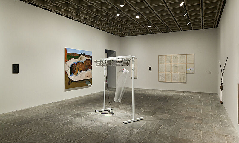 Photograph of installation view of exhibition Blues for Smoke.