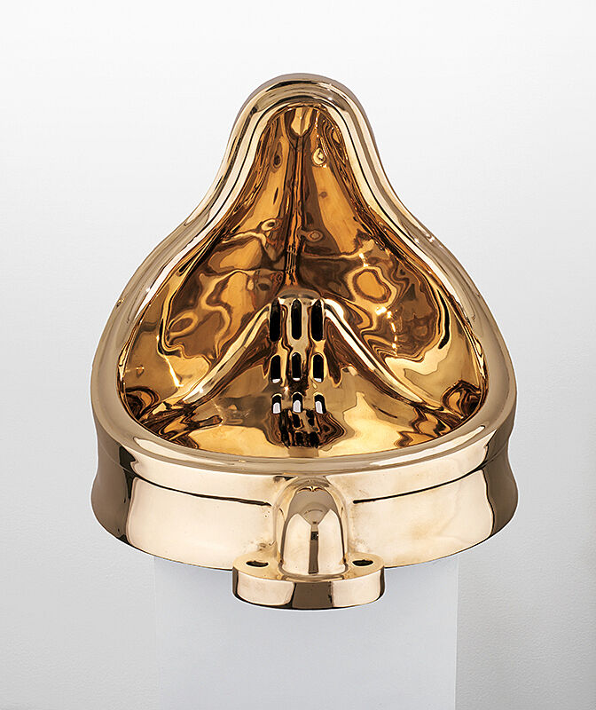 Golden urinal.