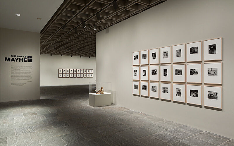 Installation view of Sherrie Levine: Mayhem exhibition. 