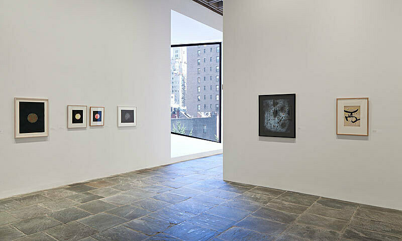 Installation view of Yayoi Kusama exhibition. 