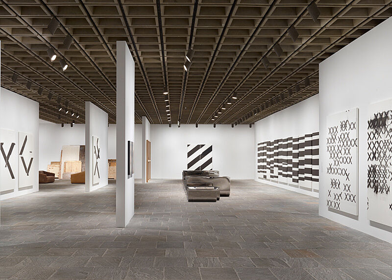 Installation view of Wade Guyton OS exhibition.  