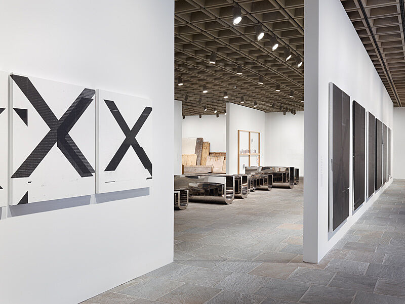Installation view of Wade Guyton OS exhibition.