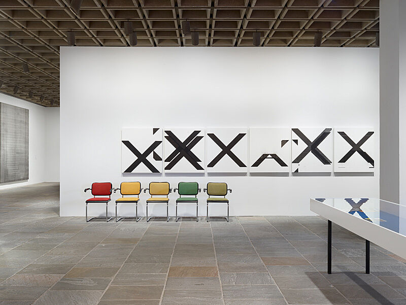 Installation view of Wade Guyton OS exhibition.