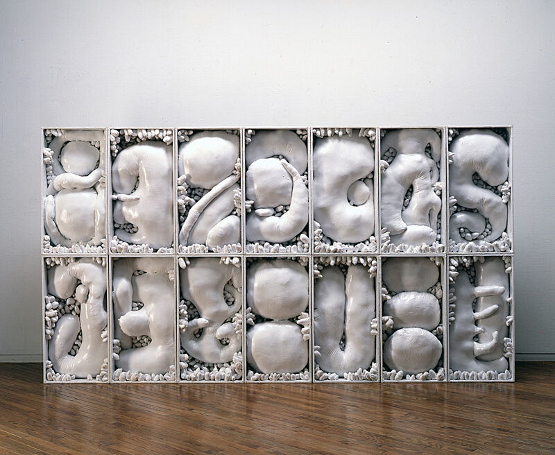 White sculpture.