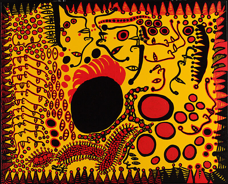 Yellow and red painting.