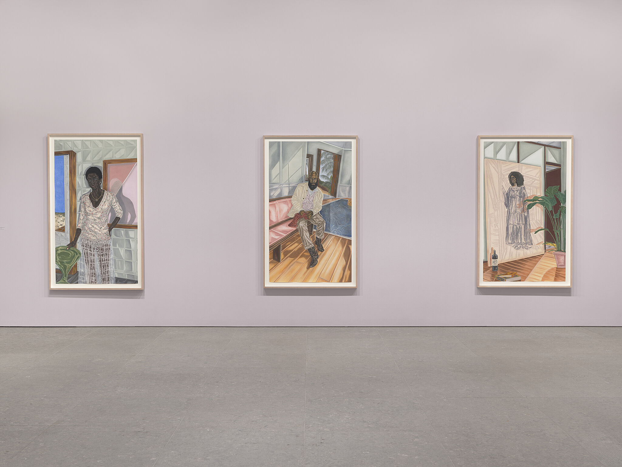 Installation view of Toyin Ojih Odutola: To Wander Determined