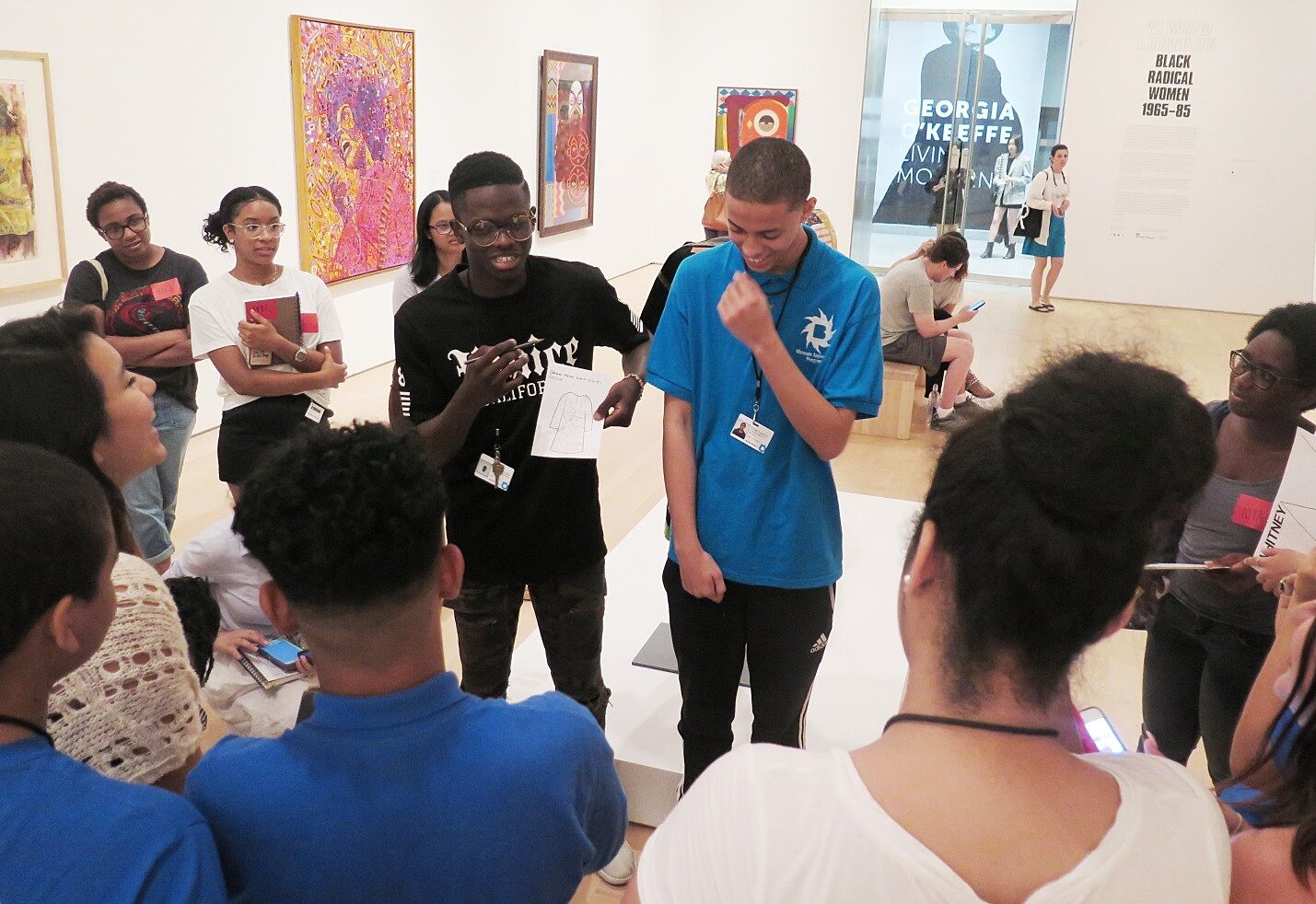 Teens at the Brooklyn Museum.