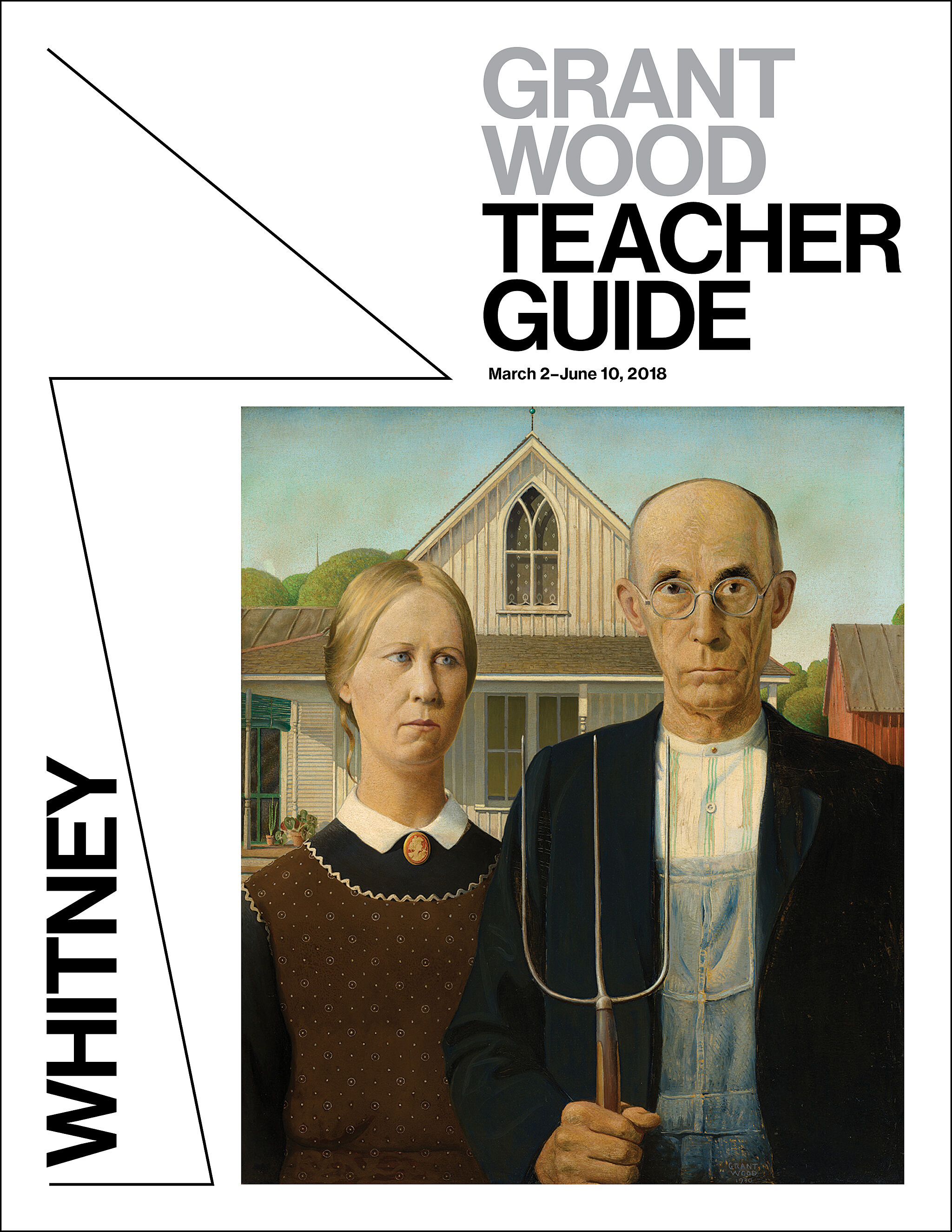 Teachers guide cover with American Gothic.