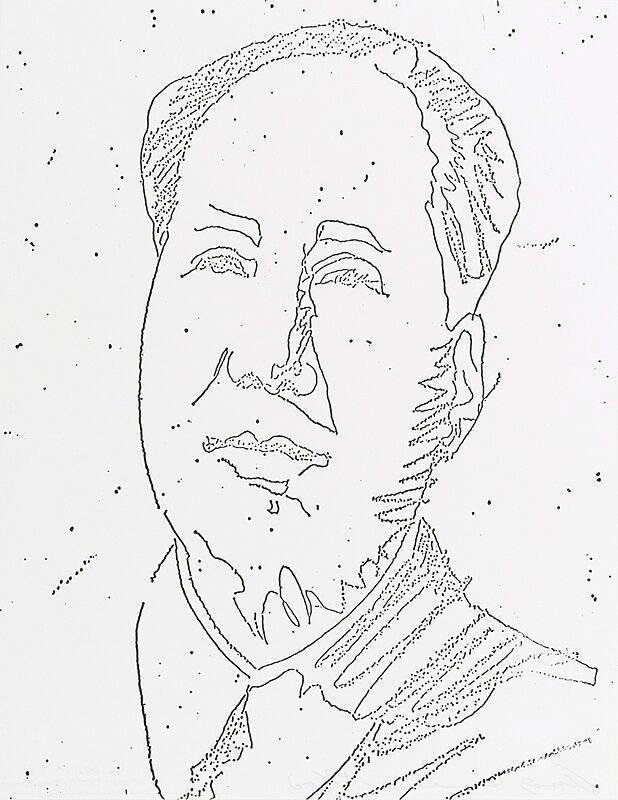 A drawing of Mao Zedong. 