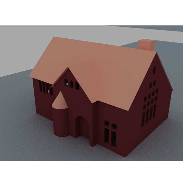 A model of a house. 