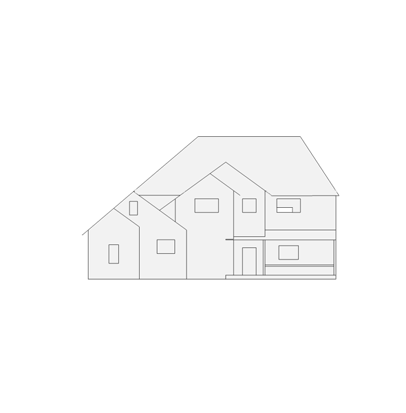 A draft of a house. 