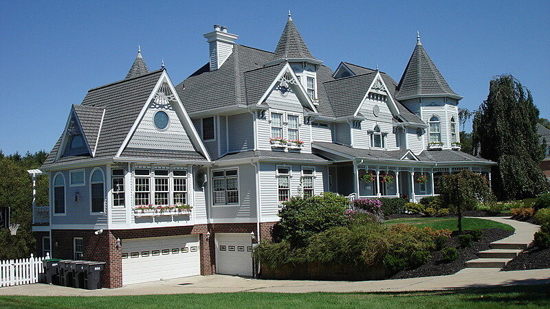 A photograph of a house. 