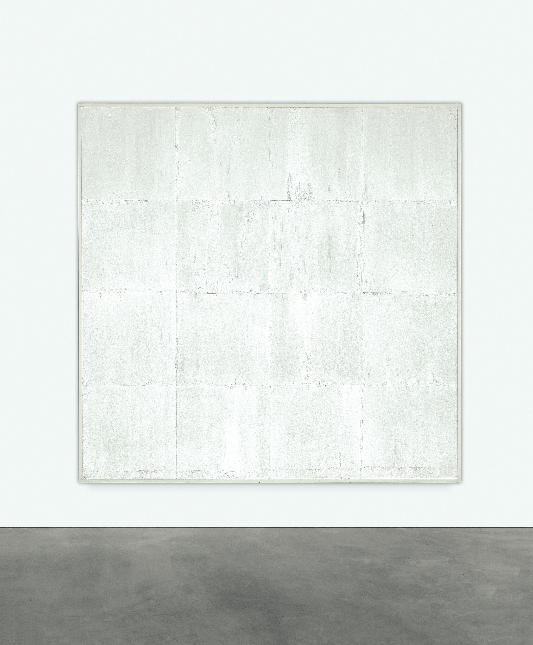 A grid of white brushstrokes in alternating directions.