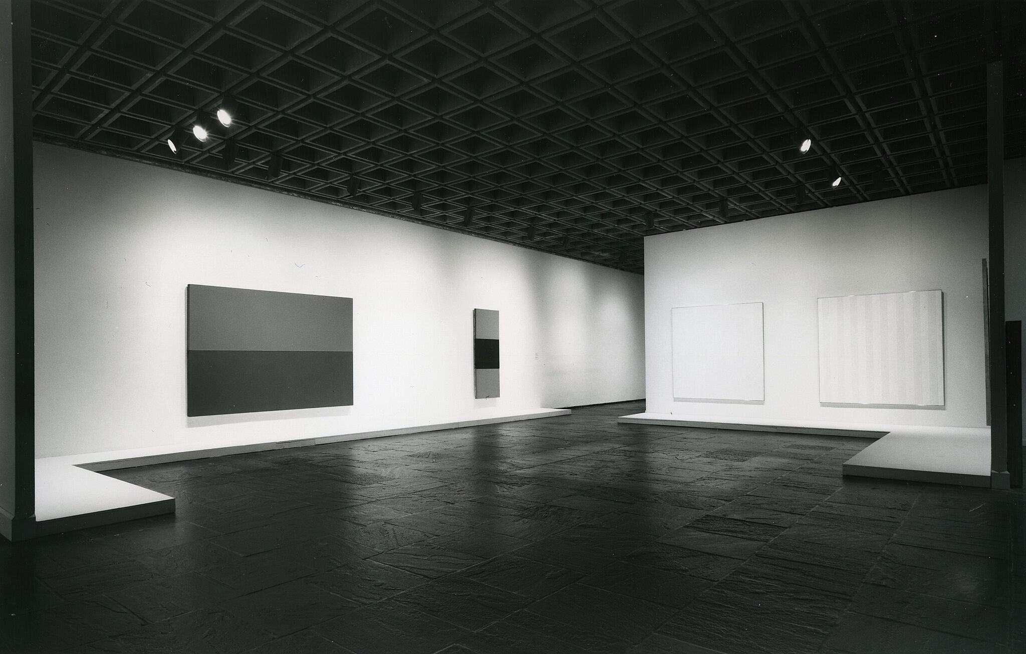 A gallery filled with works of art.