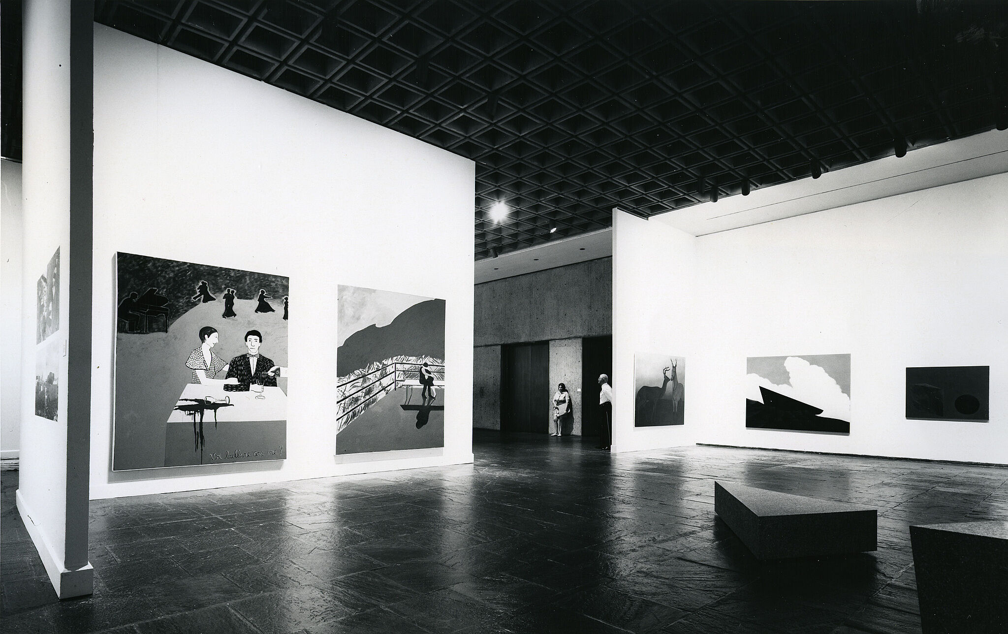 A gallery filled with works of art.